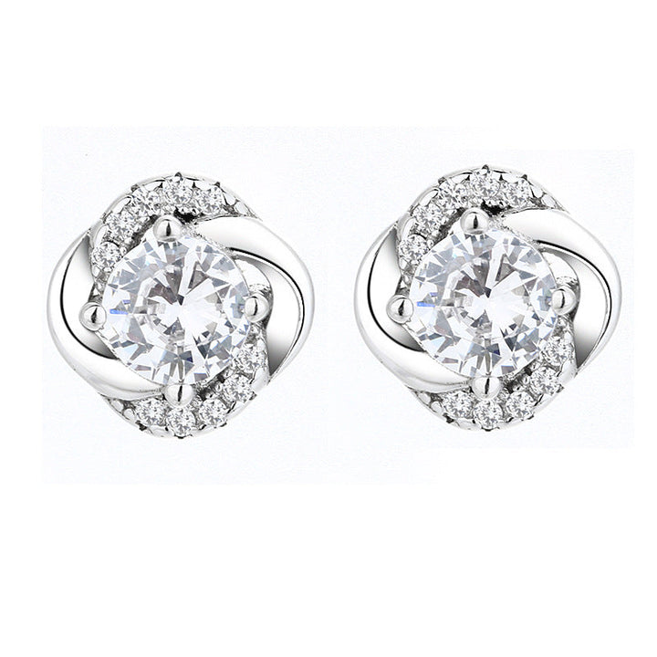 Women's earrings with sparkling cubic zirconia and elegant cable design Tom Cottons