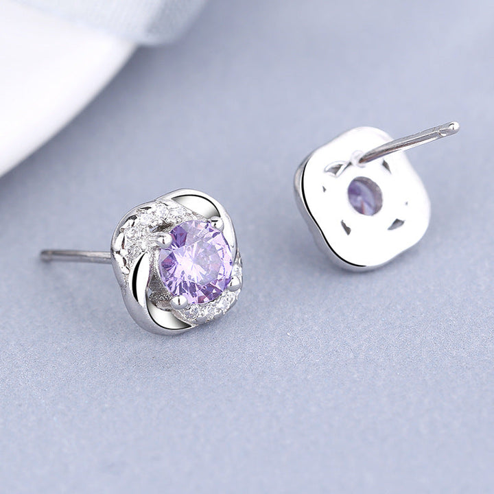 Women's earrings with sparkling cubic zirconia and elegant cable design Tom Cottons