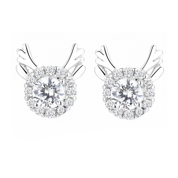 Women's earrings with sparkling crystals and playfully designed wings Tom Cottons