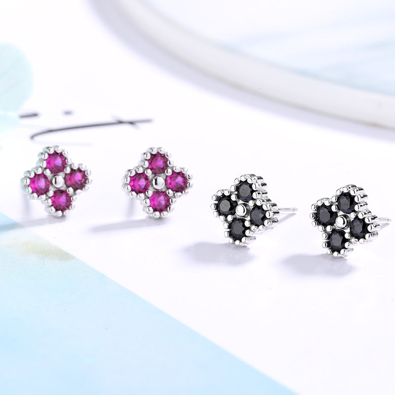 Women's earrings with multilayer floral design and sparkling zirconia Tom Cottons