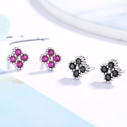 Women's earrings with multilayer floral design and sparkling zirconia Tom Cottons