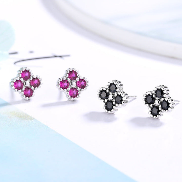 Women's earrings with multilayer floral design and sparkling zirconia Tom Cottons