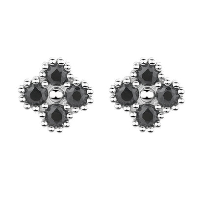 Women's earrings with multilayer floral design and sparkling zirconia Tom Cottons