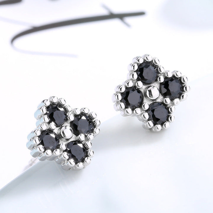 Women's earrings with multilayer floral design and sparkling zirconia Tom Cottons