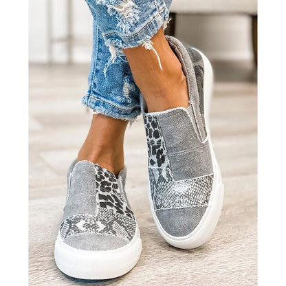 Women's fashionable Slip-On Sneakers with various animal patterns
