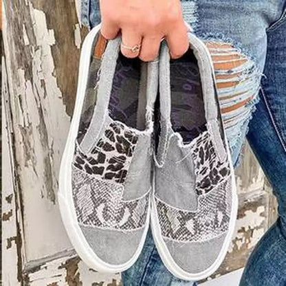Women's fashionable Slip-On Sneakers with various animal patterns