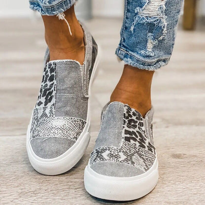 Women's fashionable Slip-On Sneakers with various animal patterns