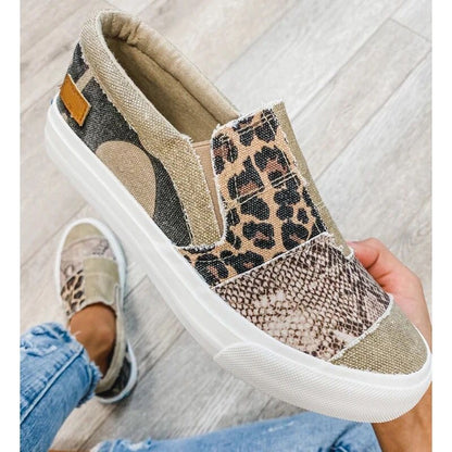 Women's fashionable Slip-On Sneakers with various animal patterns