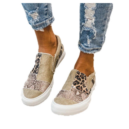Women's fashionable Slip-On Sneakers with various animal patterns