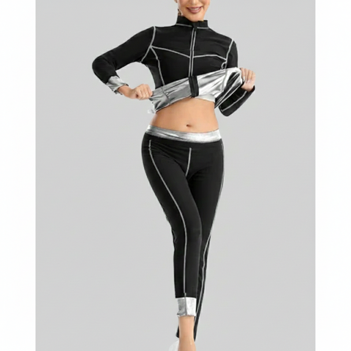Women's Sport Set Stretch with Zip Jacket and Leggings