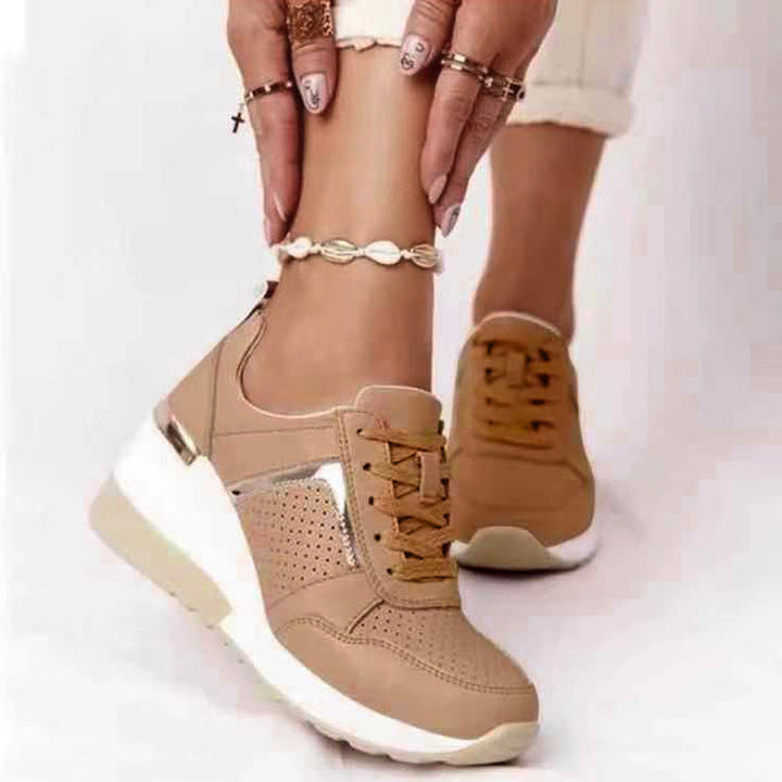 Women's fashionable sneakers with breathable upper material and stable sole