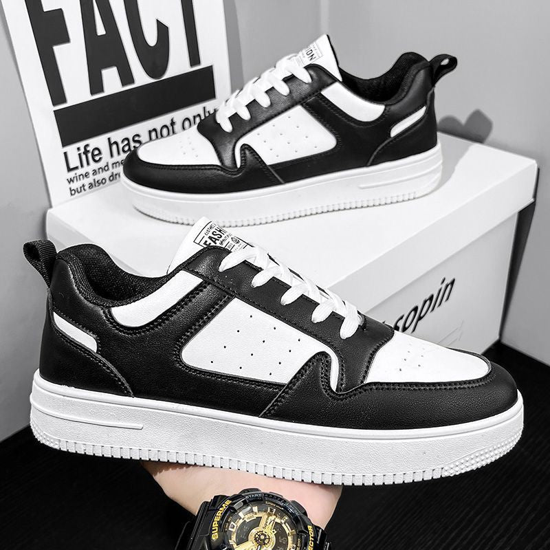 Women's Sporty Leather Sneakers with Padded Insole