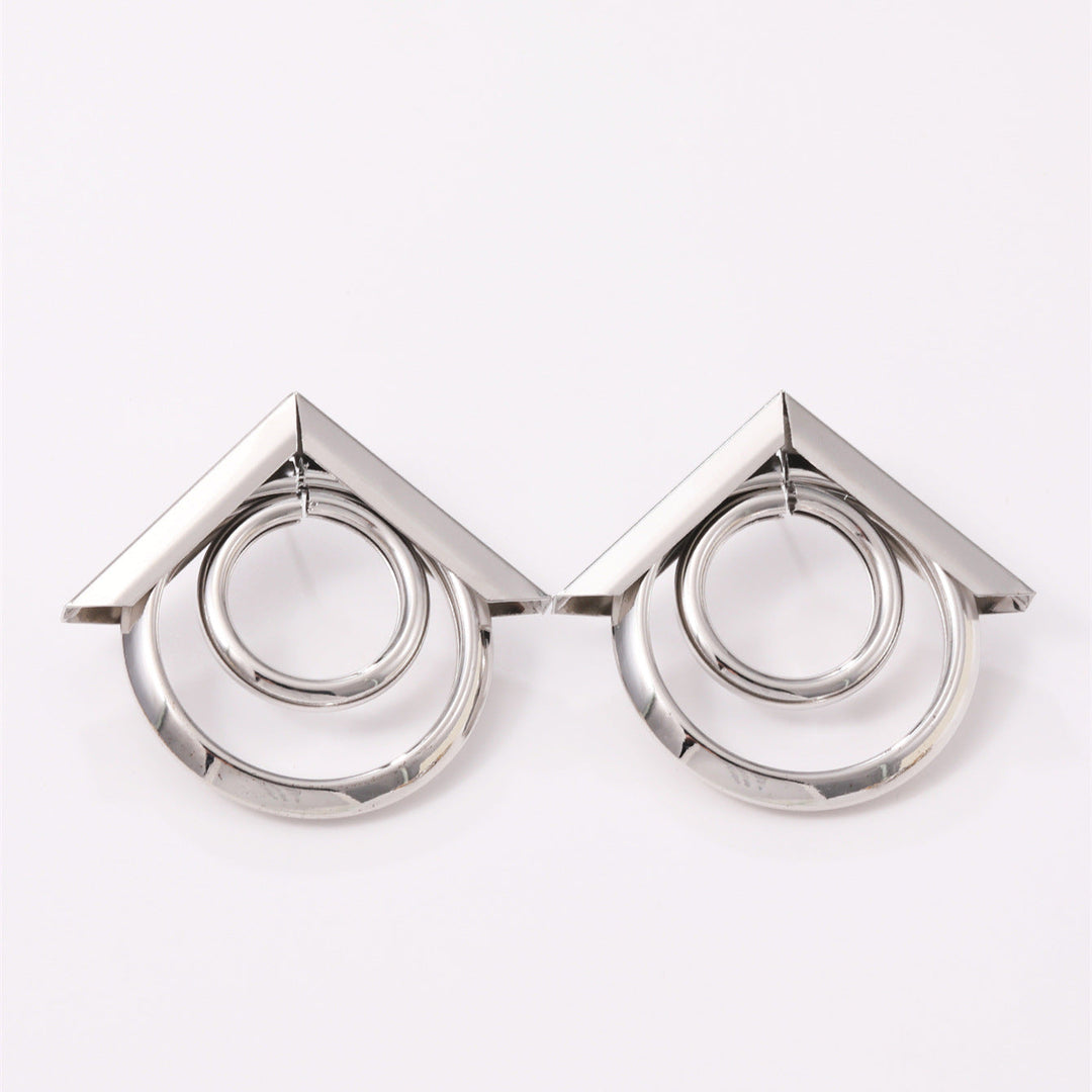 Women's Hanging Earrings with Elegant, Curved Ring Design Tom Cottons
