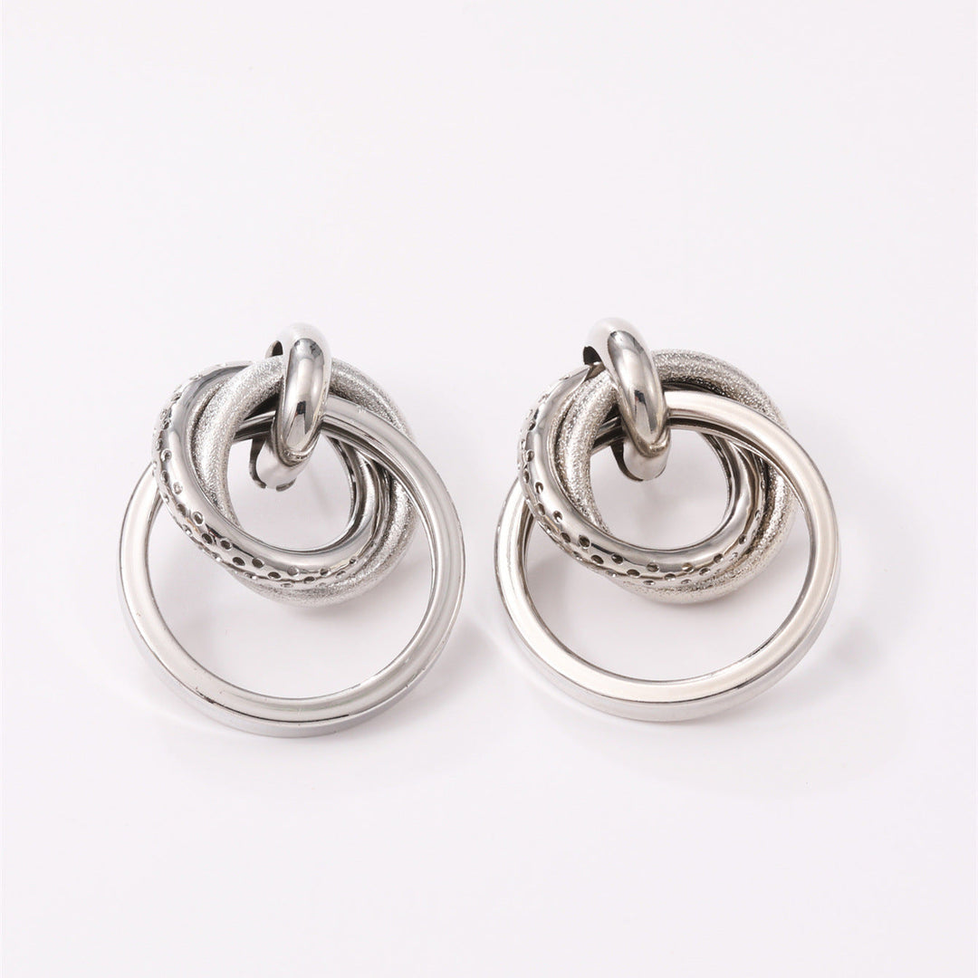 Women's Hanging Earrings with Elegant, Curved Ring Design Tom Cottons