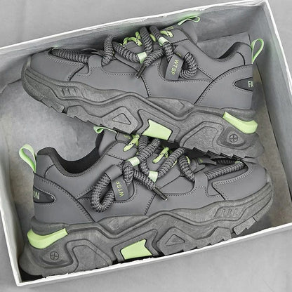 Thick sports shoes for women with innovative details