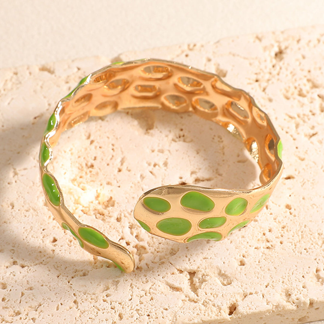Ladies Open Bangle in Elegant Snake Design Tom Cottons