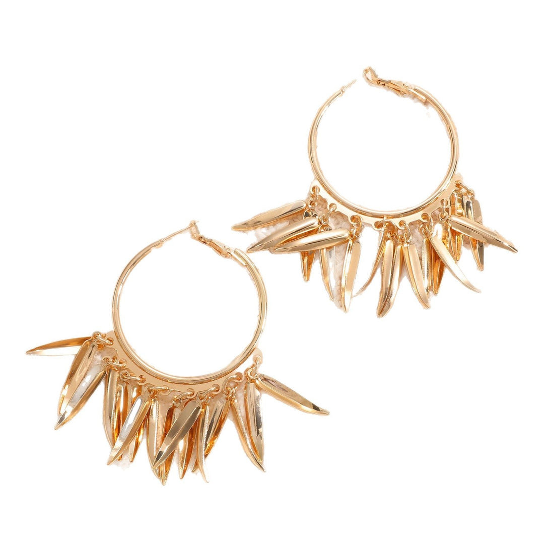 Women Hanging Earrings with Elegant Decorative Leaf Design Tom Cottons