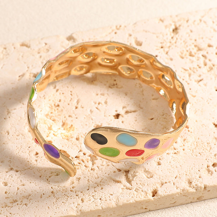 Ladies Open Bangle in Elegant Snake Design Tom Cottons
