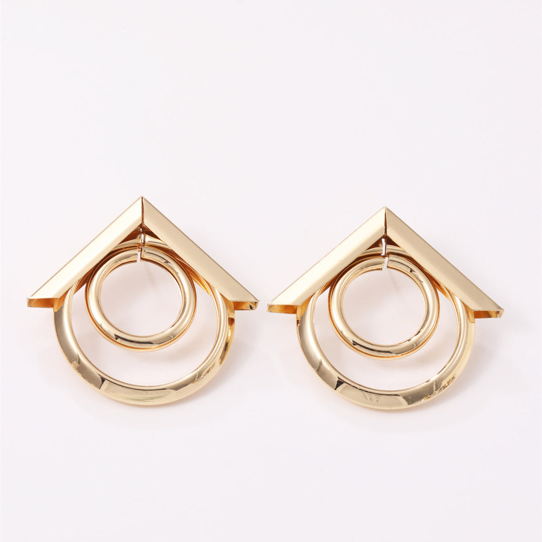 Women's Hanging Earrings with Elegant, Curved Ring Design Tom Cottons