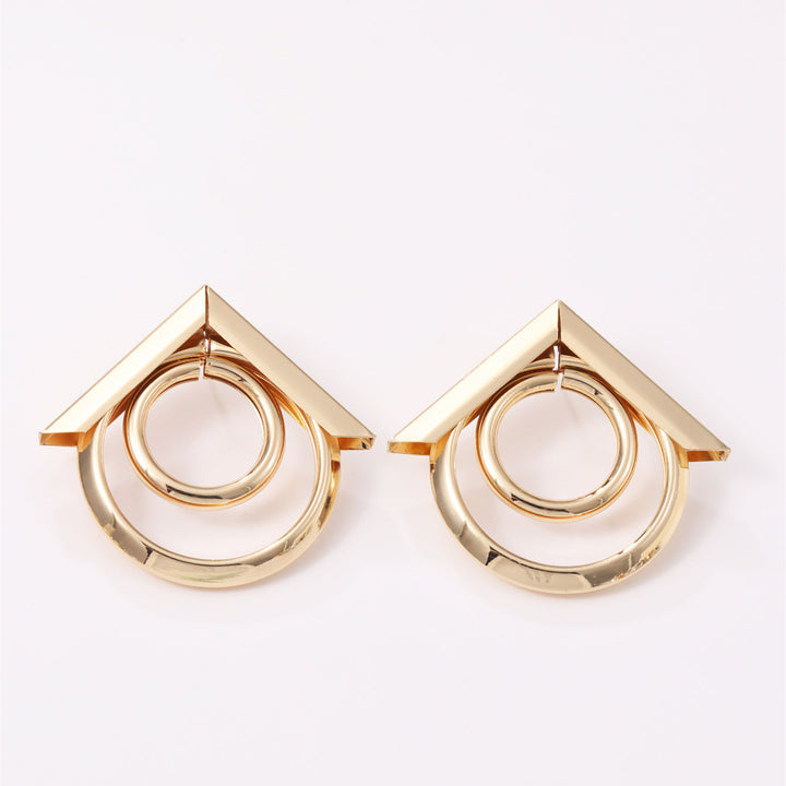 Women's Hanging Earrings with Elegant, Curved Ring Design Tom Cottons