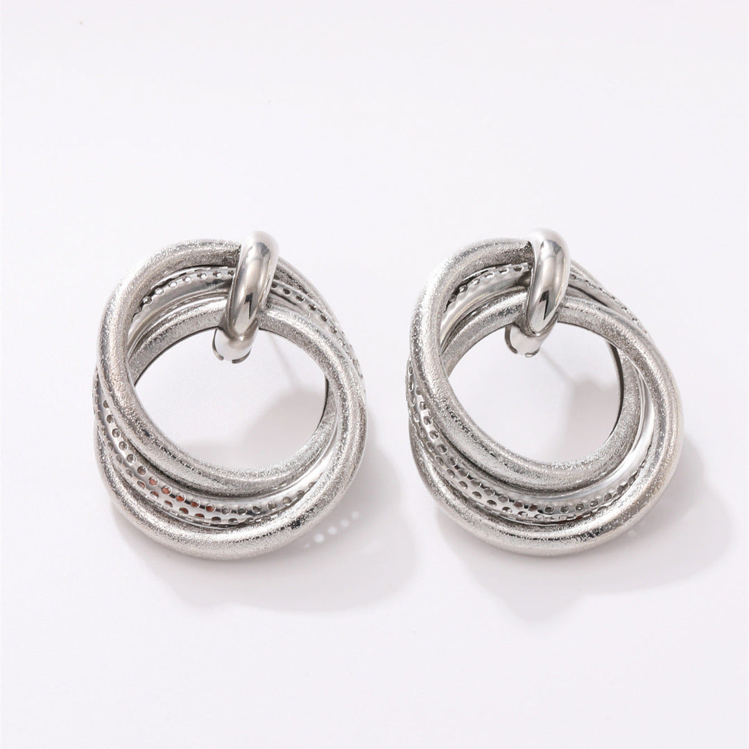 Women's Hanging Earrings with Elegant, Curved Ring Design Tom Cottons
