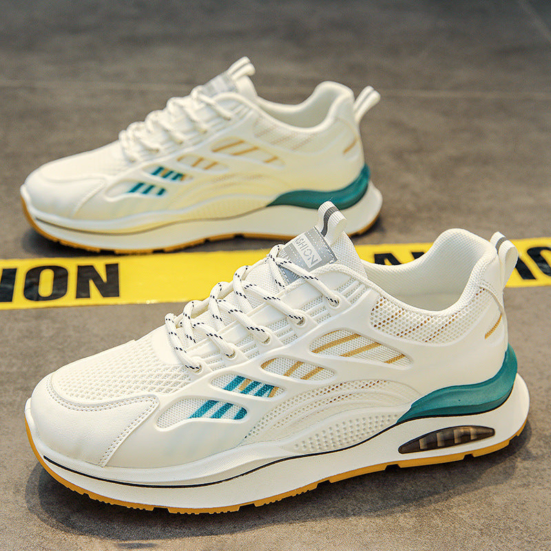 Women's sports shoes with breathable mesh inserts and cushioned sole