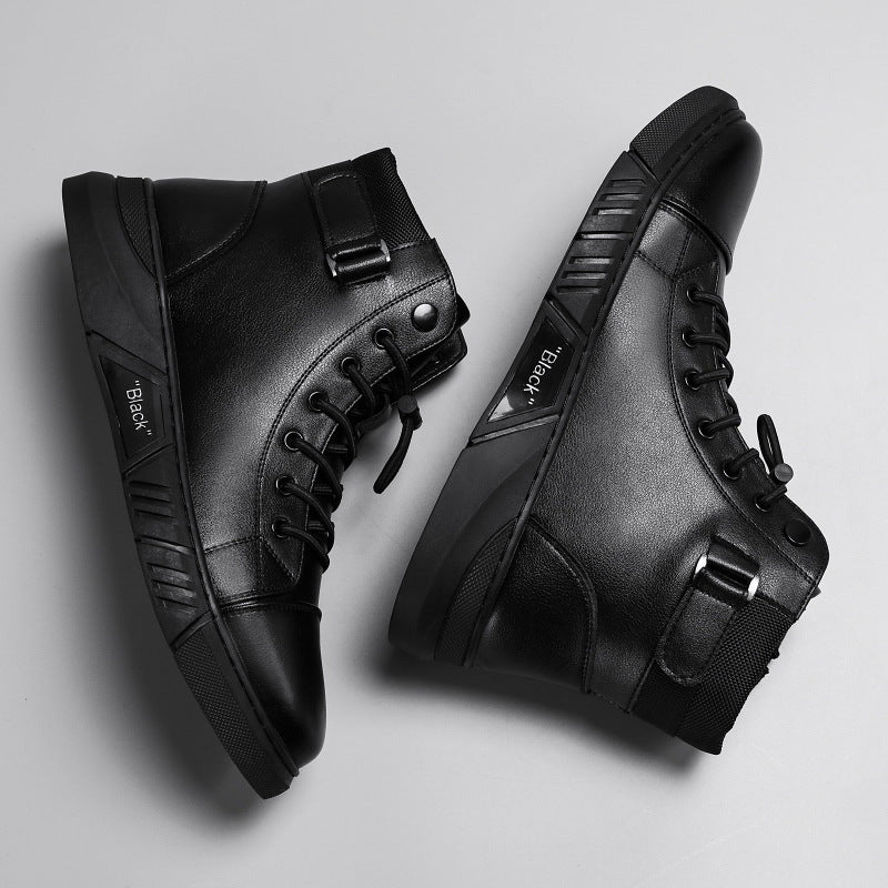 Women's high sneaker boots with padded insole and non-slip sole