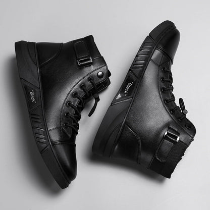 Women's high sneaker boots with padded insole and non-slip sole