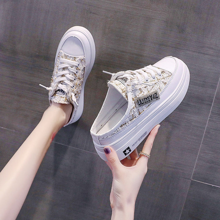Women's Comfortable Sneakers with Fashionable Checkerboard Pattern