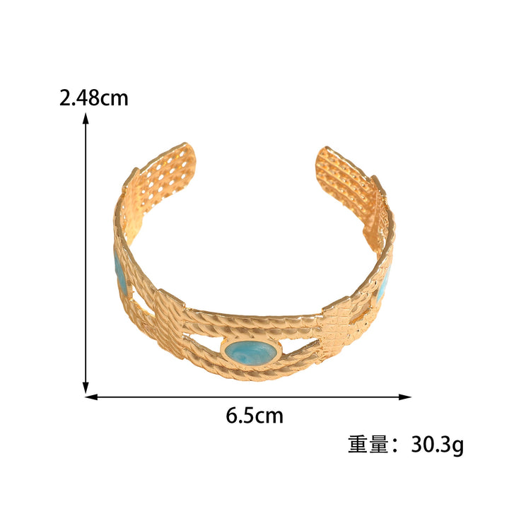 Women Open Bangle with Artistic Braiding Pattern Tom Cottons