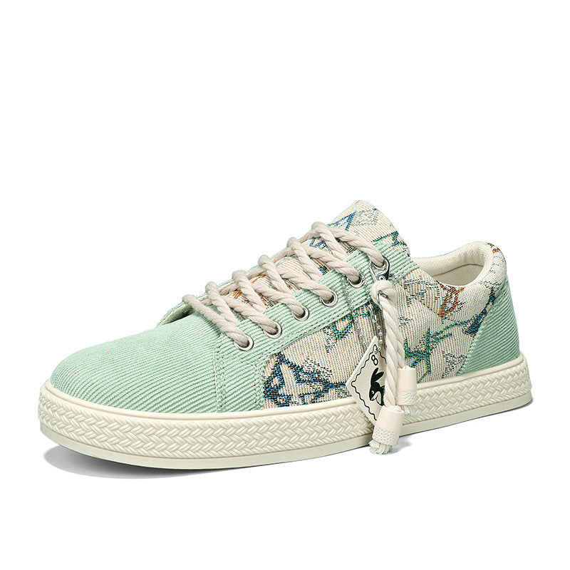 Ladies' Fashion Sneakers with Unique Textile Design