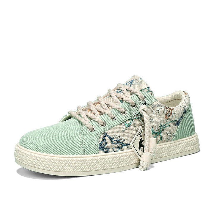 Ladies' Fashion Sneakers with Unique Textile Design