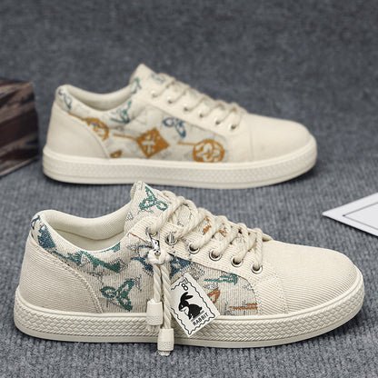Ladies' Fashion Sneakers with Unique Textile Design