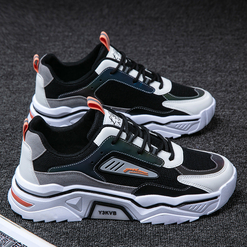 Ladies sporty running sneakers with stable sole and breathable mesh structure