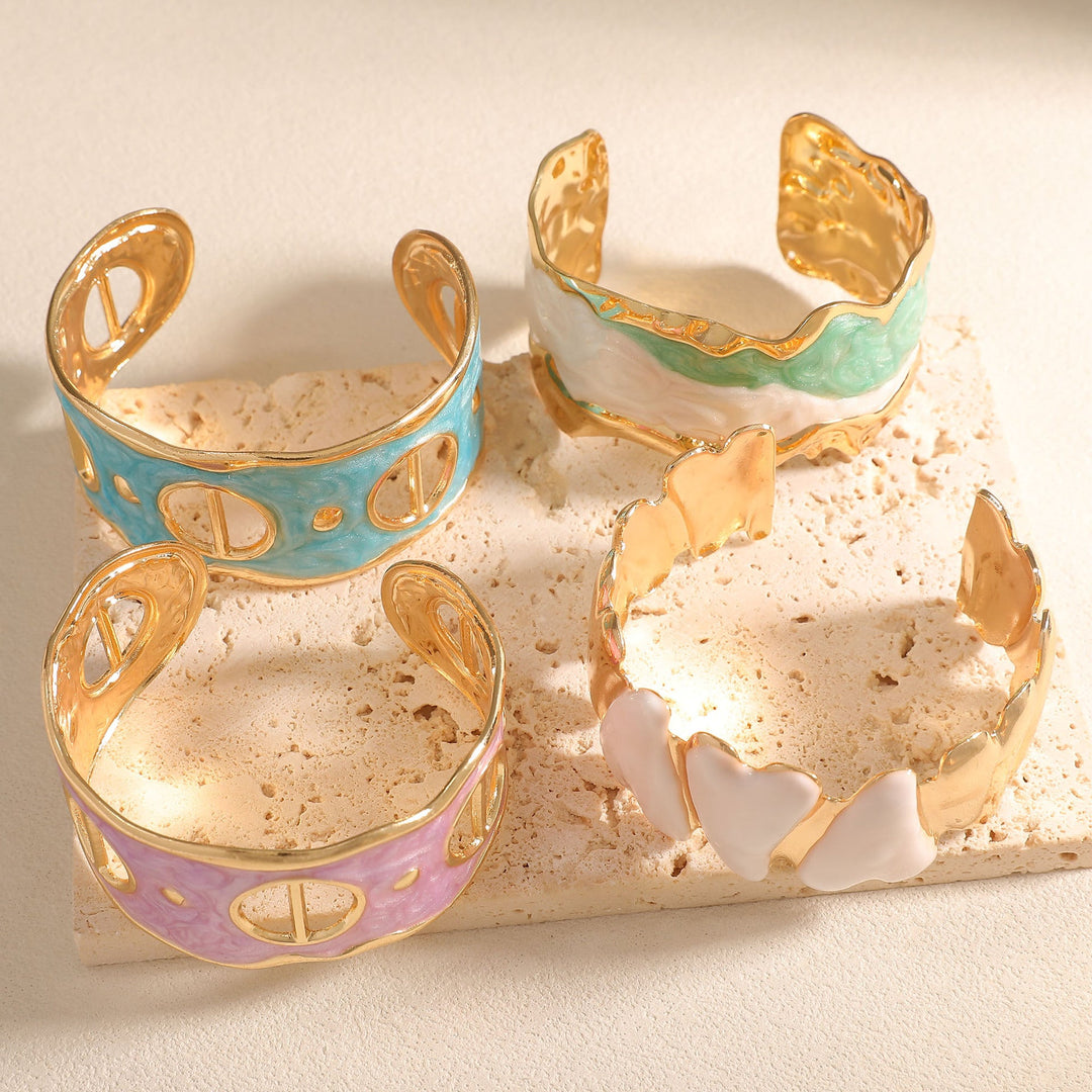Women Open Cuff Bracelet with Artistic Snake Design Tom Cottons