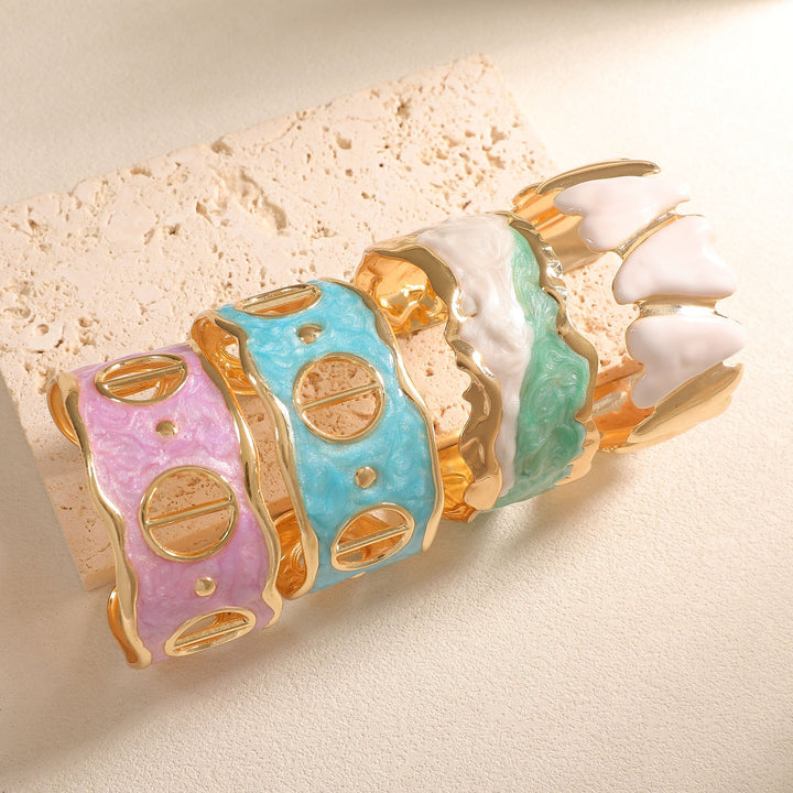 Women Open Cuff Bracelet with Artistic Snake Design Tom Cottons