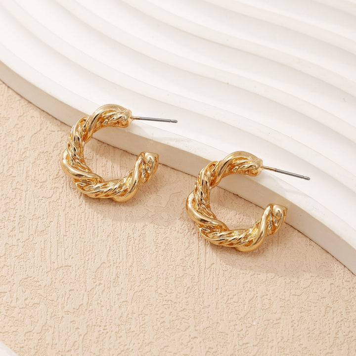 Women High-Quality Earrings with Braided Design Tom Cottons