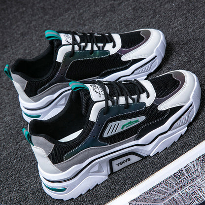 Ladies sporty running sneakers with stable sole and breathable mesh structure