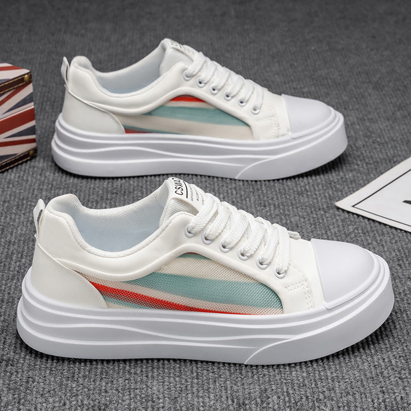 Women's Chunky Sneakers with Breathable Inserts and Fashionable Design Elements