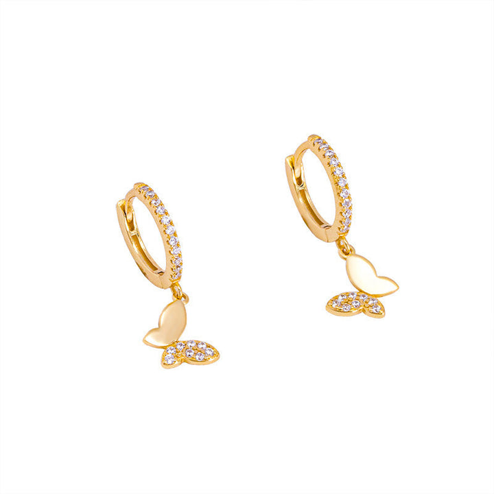 Ladies earrings with elegant butterfly design and sparkling details Tom Cottons