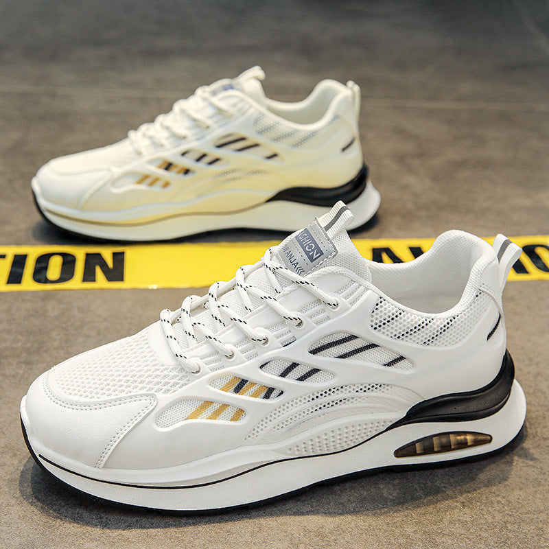 Women's sports shoes with breathable mesh inserts and cushioned sole
