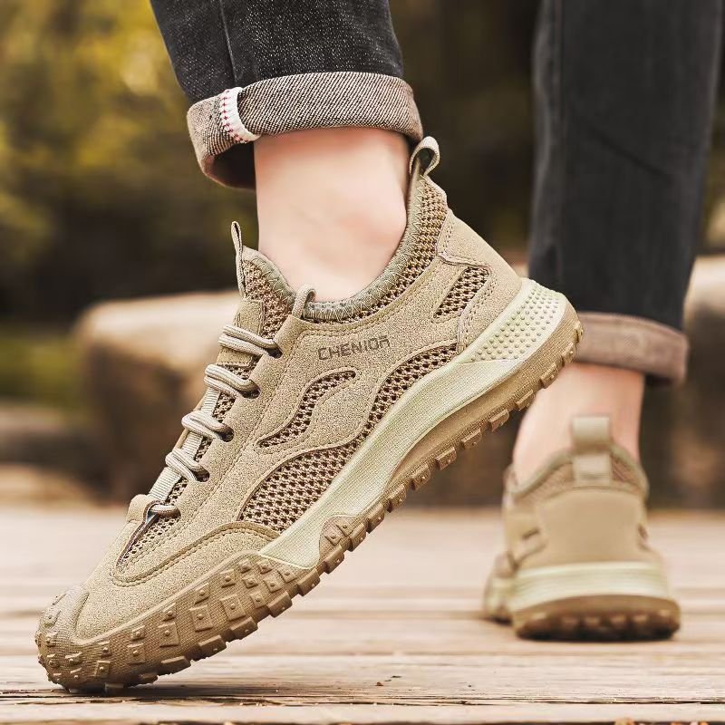 Women's sporty trail sneakers with non-slip sole and breathable mesh construction