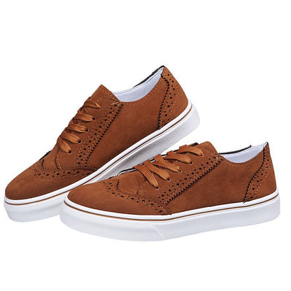 Women's Elegant Sneakers with Fashionable Brogue Design