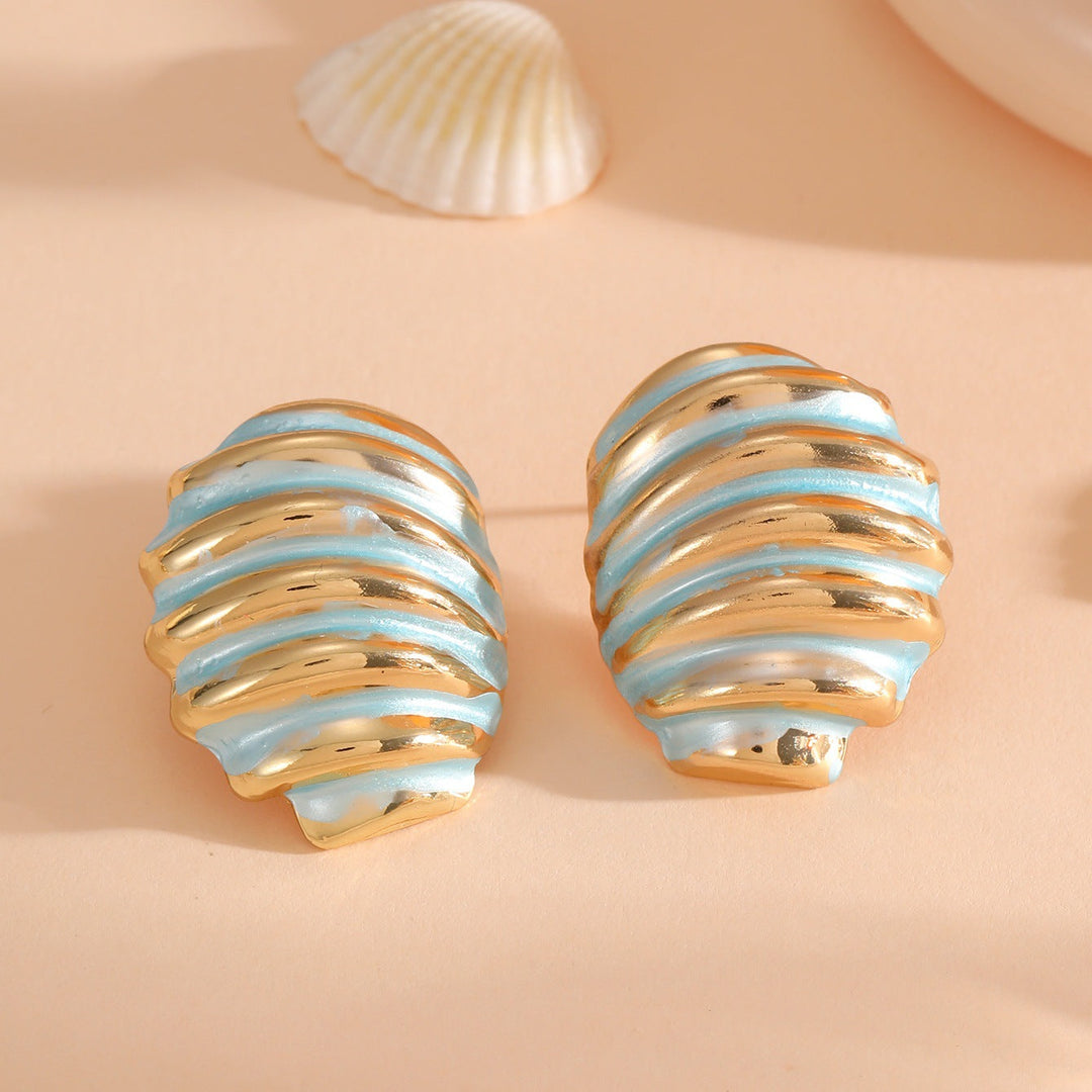 Women's ear clips in maritime shell design Tom Cottons