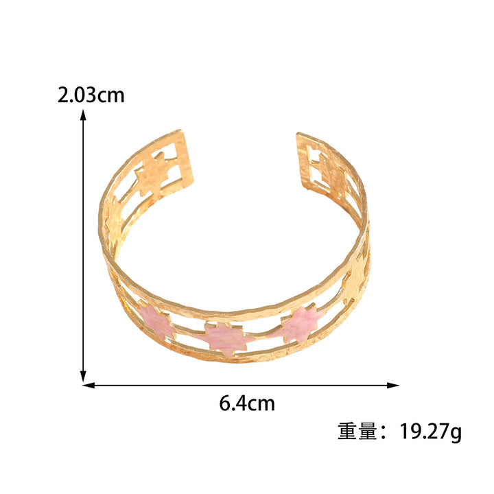 Women's Open Bangle with Elegant Leaf Design Tom Cottons