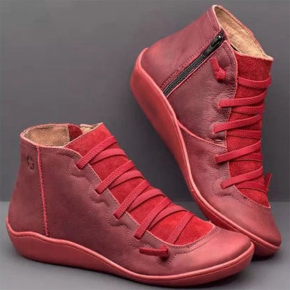 Women's High-Top Sneaker with trendy lace and zipper design