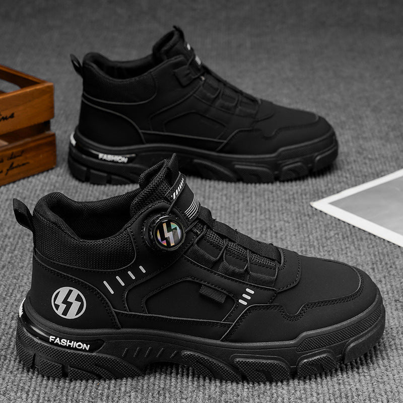 High-top sports shoes for ladies with dynamic and innovative lacing technology