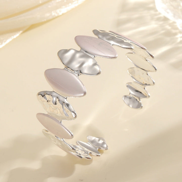 Women Open Bangle with Unique Textured Design Tom Cottons