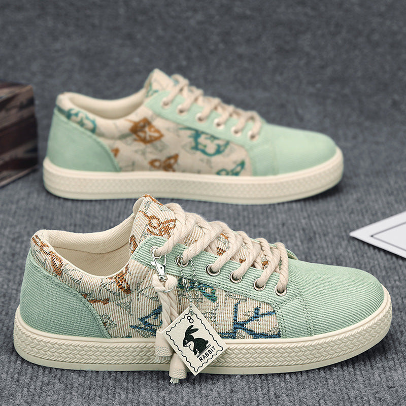 Ladies' Fashion Sneakers with Unique Textile Design
