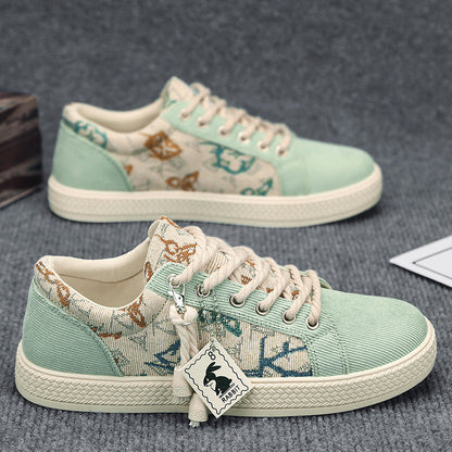 Ladies' Fashion Sneakers with Unique Textile Design